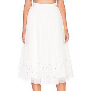 Bailey 44 Tulle Sunday Jumps Midi Skirt Cream  Sz XS